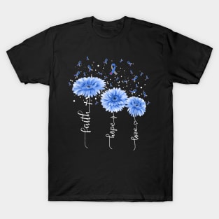 Flower Daisy Faith Hope Love Diabetes Awareness Gift T-Shirt